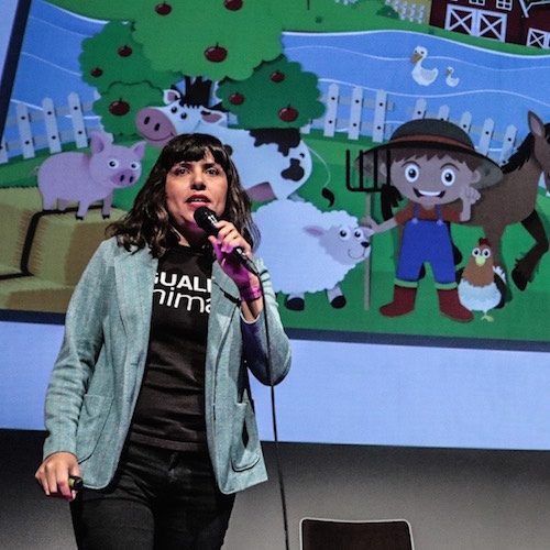 Llevamos iAnimal al VR Fest MX 2018. logo Animal Equality